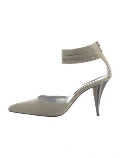 Pre-owned Donna Karan Suede D'orsay Pumps In Multi