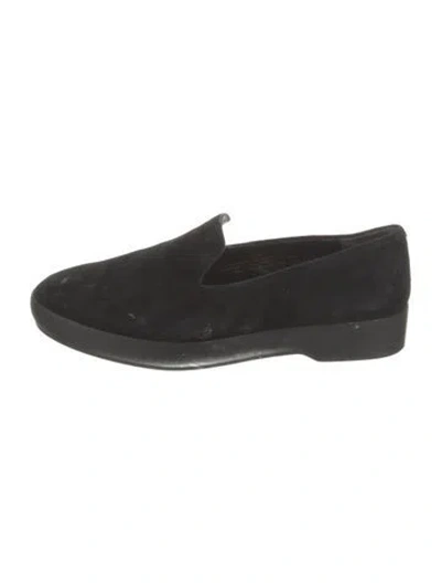 Pre-owned Donna Karan Suede Loafers In Black