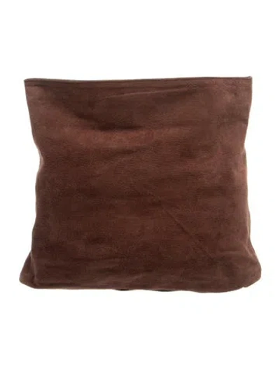 Pre-owned Donna Karan Suede Portfolio In Brown