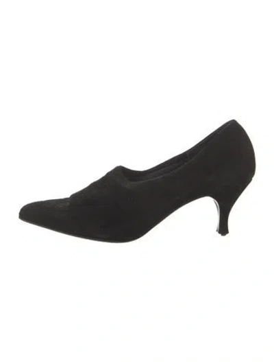 Pre-owned Donna Karan Suede Pumps In Black
