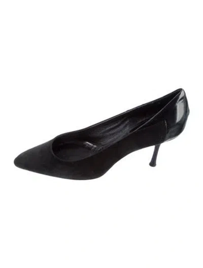 Pre-owned Donna Karan Suede Pumps In Black