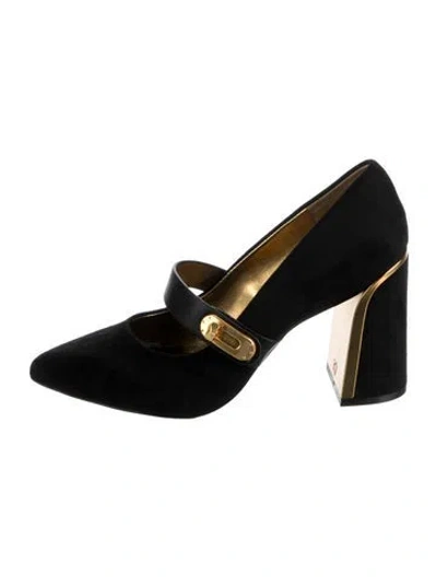 Pre-owned Donna Karan Suede Pumps In Black