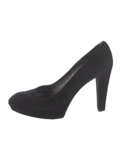Pre-owned Donna Karan Suede Pumps In Black