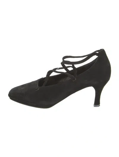 Pre-owned Donna Karan Suede Pumps In Black