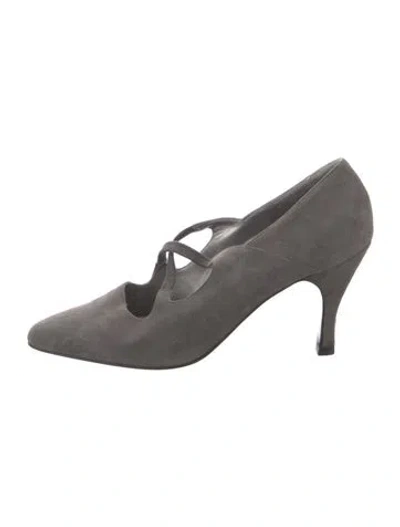 Pre-owned Donna Karan Suede Pumps In Grey