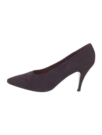 Pre-owned Donna Karan Suede Pumps In Purple