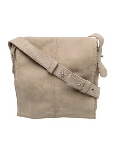 Pre-owned Donna Karan Suede Shoulder Bag In Neutral