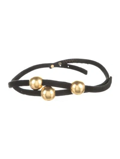 Pre-owned Donna Karan Suede Waist Belt In Black