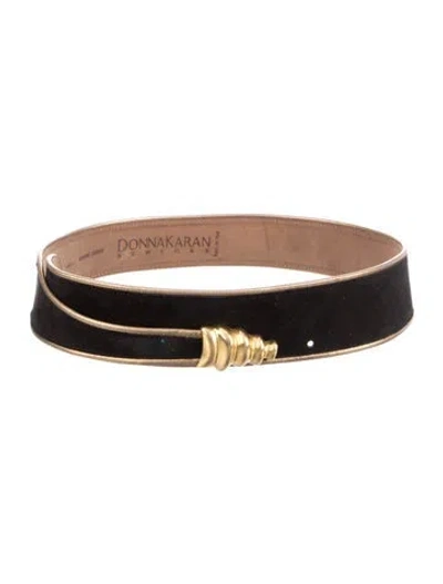 Pre-owned Donna Karan Suede Waist Belt In Multi
