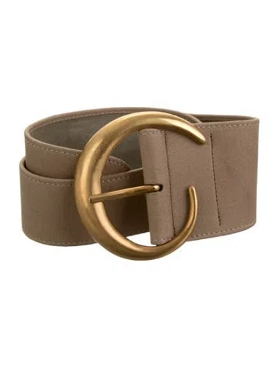 Pre-owned Donna Karan Suede Waist Belt In Neutrals
