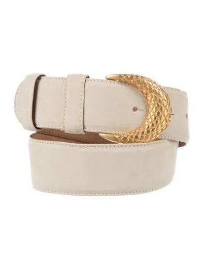 Pre-owned Donna Karan Suede Waist Belt In Neutrals