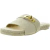 Donna Karan Taci Womens Embellished Faux Suede Slide Sandals