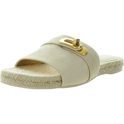 Donna Karan Taci Womens Embellished Faux Suede Slide Sandals