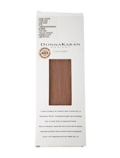 Pre-owned Donna Karan Tan Nylon  Tights W/tags In Neutrals