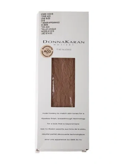 Pre-owned Donna Karan Tan Nylon  Tights W/tags In Neutrals