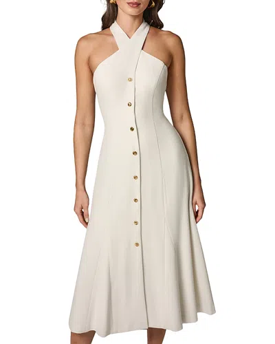Donna Karan Textured Midi Dress In Multi