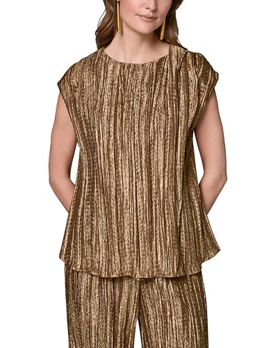 Donna Karan Textured Top In Gold