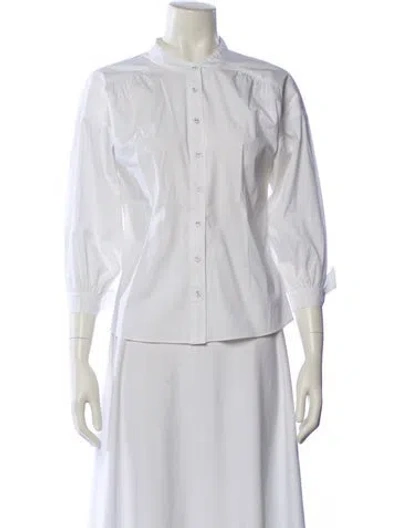 Pre-owned Donna Karan Three-quarter Sleeve Blouse In Neutral