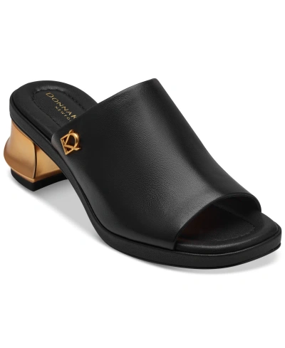 Donna Karan Tinley Peep Toe Mules In Black