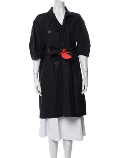 Pre-owned Donna Karan Trench Coat In Black
