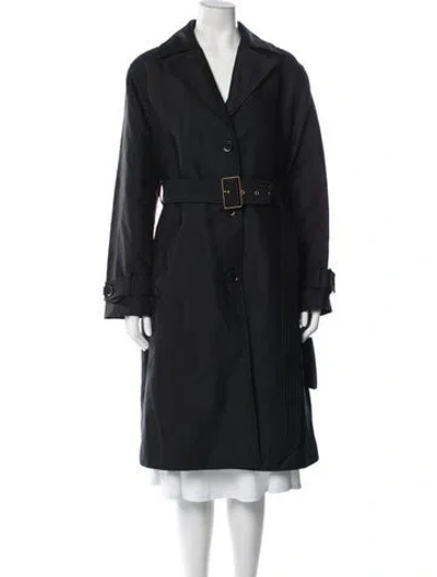 Pre-owned Donna Karan Trench Coat In Black
