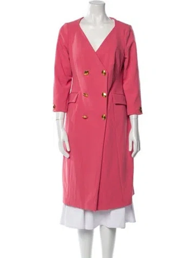 Pre-owned Donna Karan Trench Coat In Pink