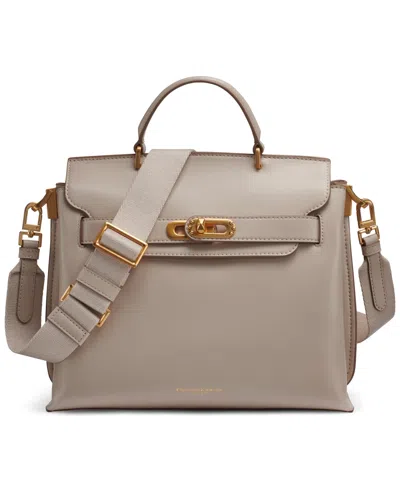 Donna Karan Turn-lock Bridgehampton Small Satchel Bag In Sand