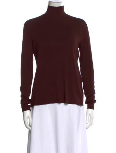 Pre-owned Donna Karan Turtleneck Long Sleeve Top In Multi