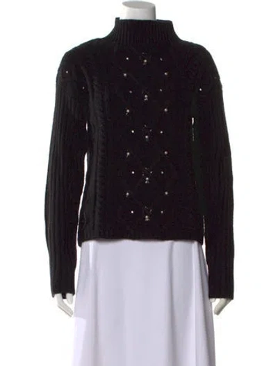 Pre-owned Donna Karan Turtleneck Sweater In Black