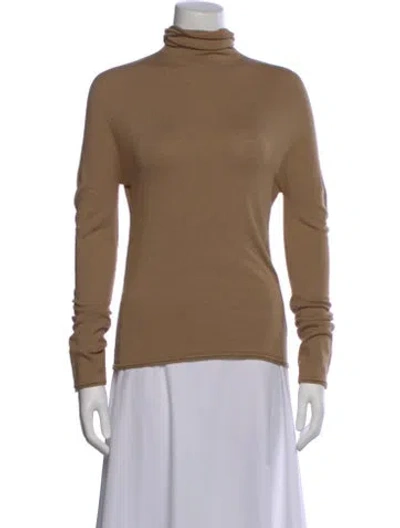 Pre-owned Donna Karan Turtleneck Sweater In Brown