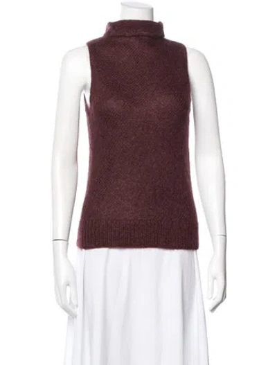 Pre-owned Donna Karan Turtleneck Sweater W/ Tags In Burgundy