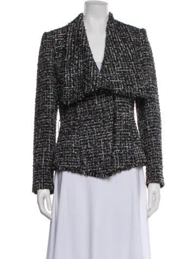 Pre-owned Donna Karan Tweed Pattern Blazer In Multi
