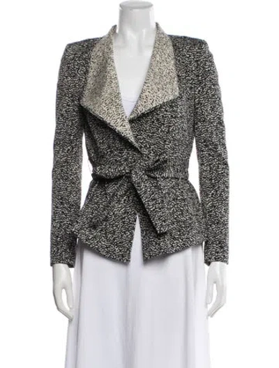Pre-owned Donna Karan Tweed Pattern Jacket In Multi