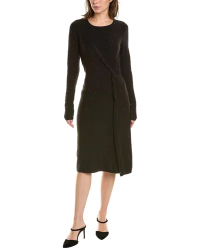 Donna Karan Twisted Sweaterdress In Black