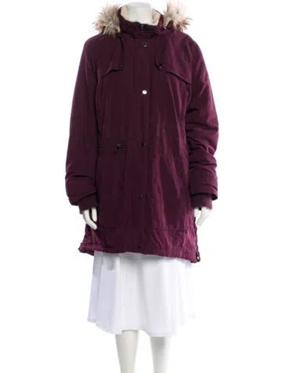 Pre-owned Donna Karan Utility Jacket In Burgundy