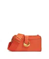 Donna Karan Valley Stream Buckle Wallet On String In Tangerine