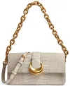 Donna Karan Valley Stream Embossed Croco Shoulder In Neutral