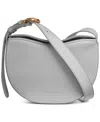 Donna Karan Valley Stream Leather Buckle Crossbody With Adjustable Strap In Gray