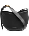 Donna Karan Valley Stream Leather Buckle Crossbody With Adjustable Strap In Black,gold