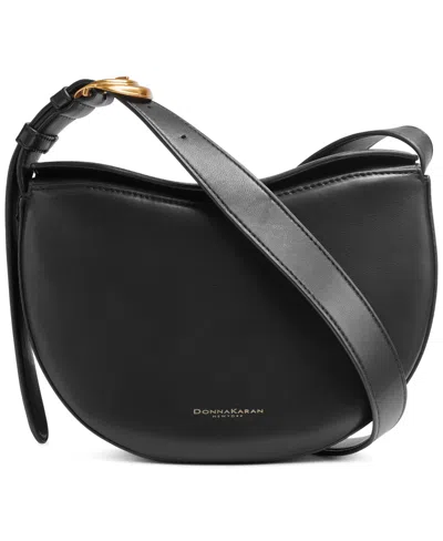Donna Karan Valley Stream Leather Buckle Crossbody With Adjustable Strap In Horizon