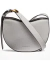 Donna Karan Valley Stream Leather Buckle Crossbody With Adjustable Strap In Brillant White