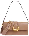 Donna Karan Valley Stream Leather Buckle Shoulder With Removable Strap