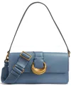 Donna Karan Valley Stream Leather Buckle Crossbody With Adjustable Strap In Horizon
