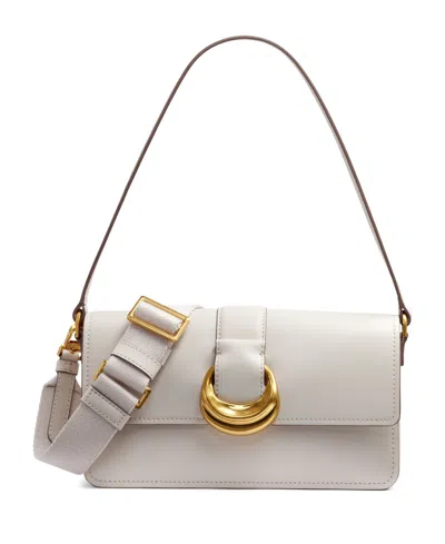 DONNA KARAN VALLEY STREAM LEATHER BUCKLE SHOULDER WITH REMOVABLE STRAP