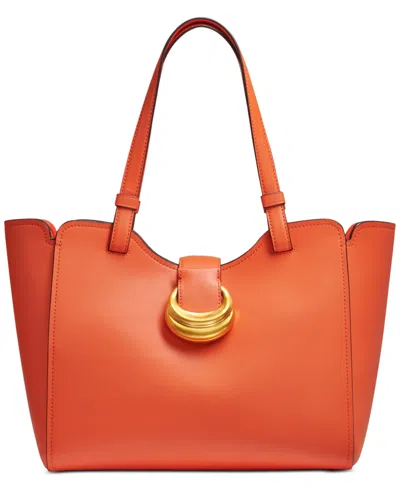 Donna Karan Valley Stream Small Buckle Tote In Tangerine