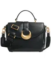 Donna Karan Valley Stream Small Leather Satchel In Black,gold