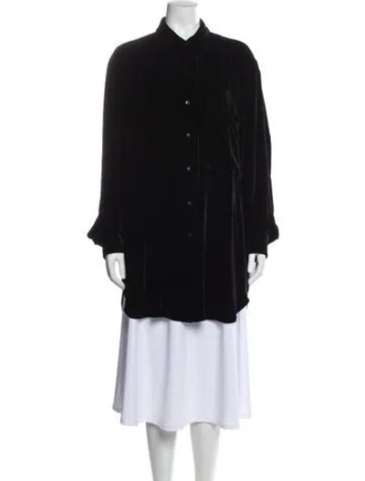 Pre-owned Donna Karan Velvet Evening Jacket In Blue