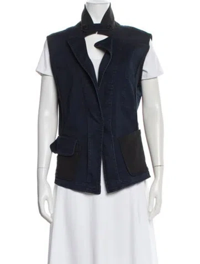 Pre-owned Donna Karan Vest In Blue