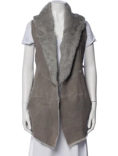 Pre-owned Donna Karan Vest In Grey