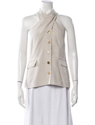 Pre-owned Donna Karan Vest In Neutrals